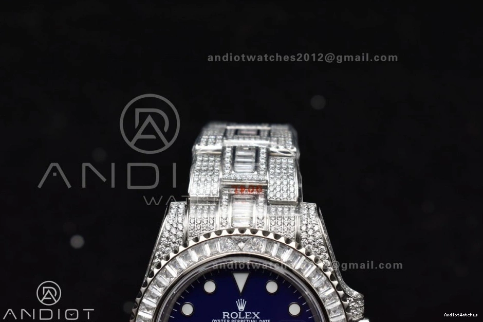 Dial 1149 Chic AMGF Blue Best On 40mm Submariner Full Edition Bracelet VR SS On Diamonds 0523